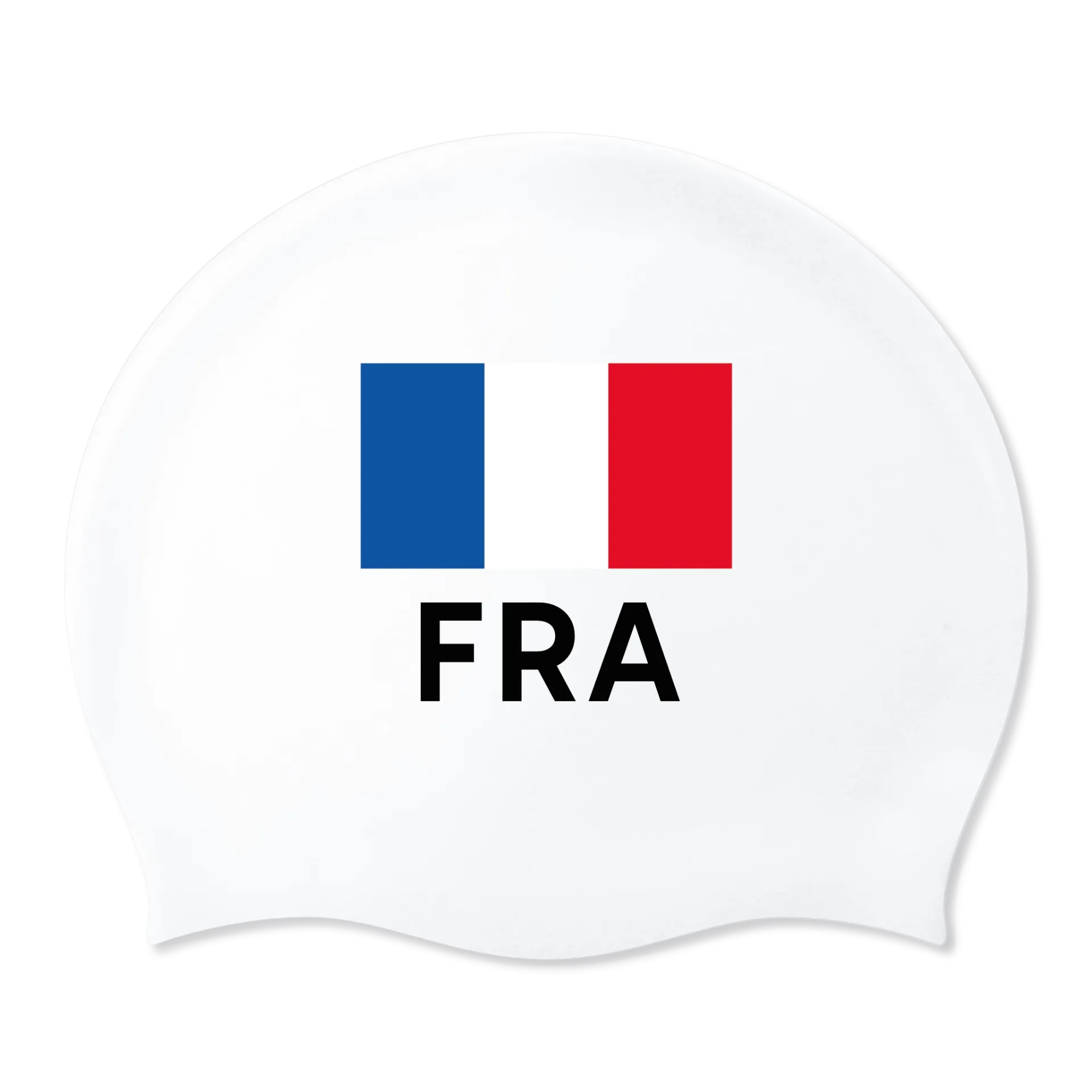 Silicone Badmuts Wit met Franse Vlag