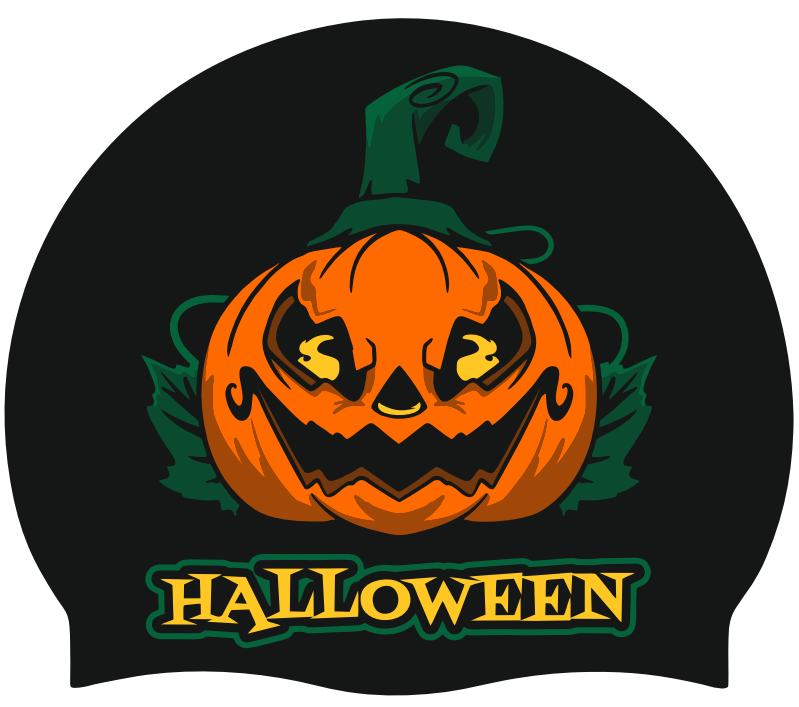 Bonnet de bain Halloween - "Citrouille" 5-pack