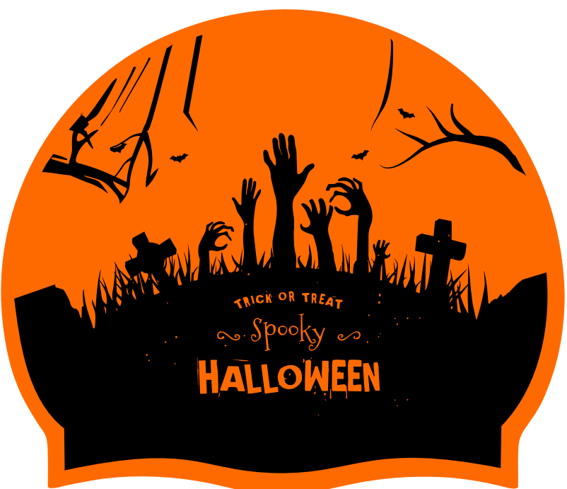 Badekappe Halloween - "Friedhof" 5-pack