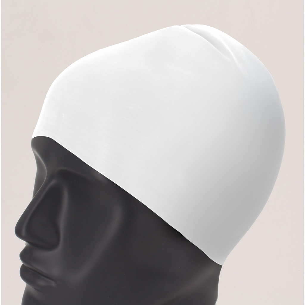 [7446025966960] Latex swim cap junior 25-pack (White)