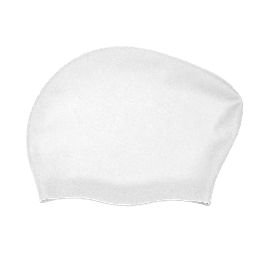 Silicone Badmuts voor Lange Haren (Wit)