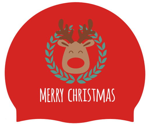 Badmuts Kerstdesign - "Merry Christmas-Rudolf" 5-pack