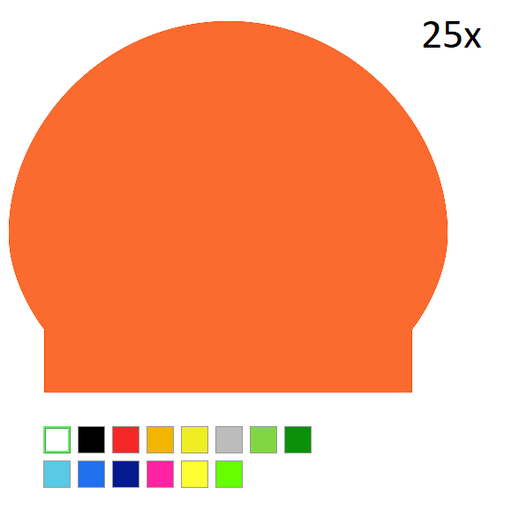 Latex swim cap 25-pack